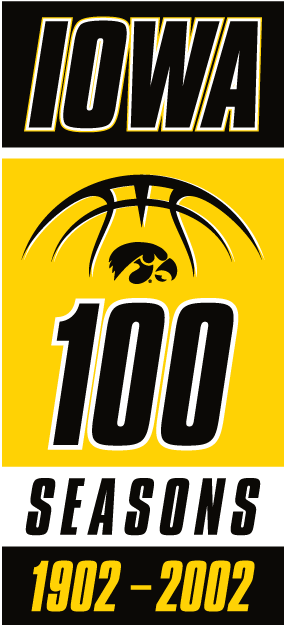 Iowa Hawkeyes 2002 Anniversary Logo iron on paper